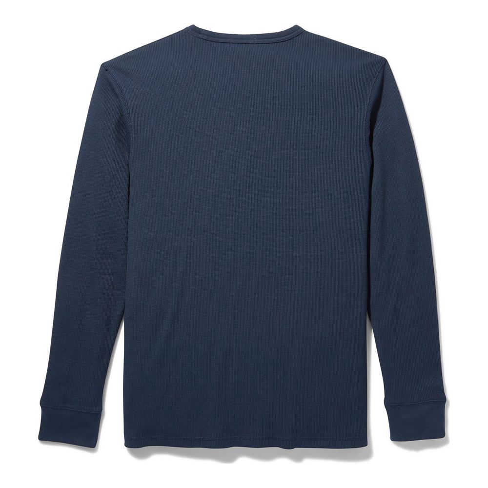 Camasi Timberland Barbati Bleumarin - Wharf River Waffle-Knit Crewneck - Romania - PVBQZL304